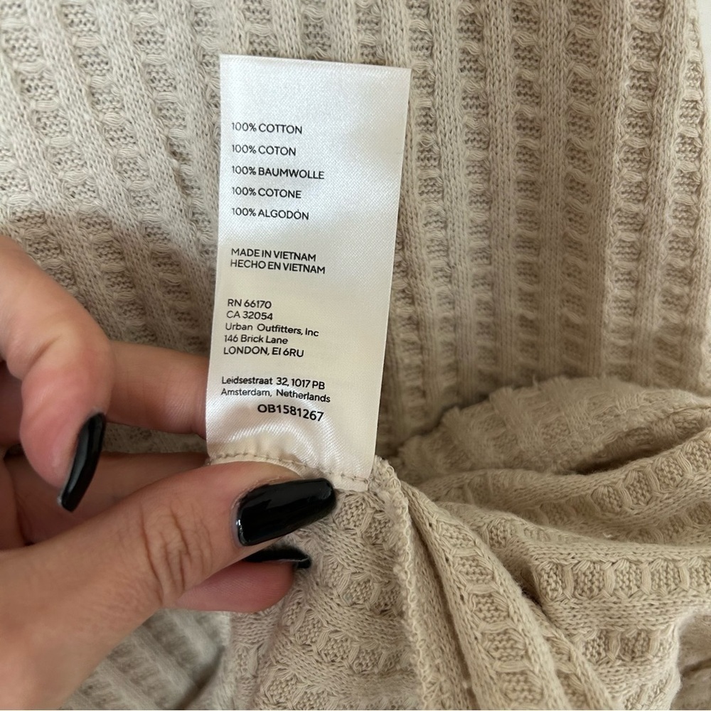 Free People Juicy Long Sleeve Oversized Waffle Knit Sweater in Stone Cold Beige - Picture 9 of 16
